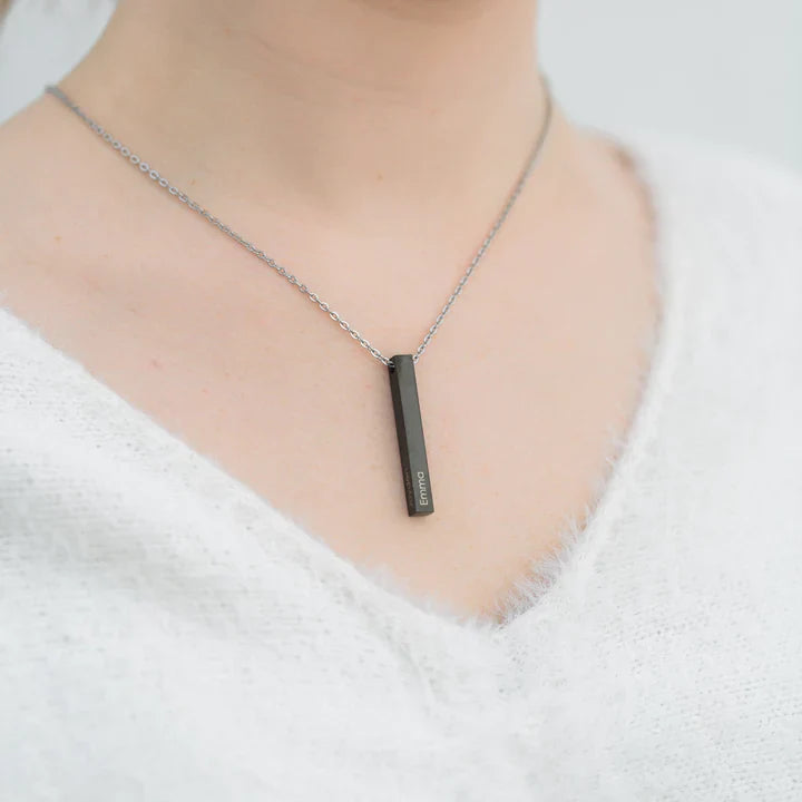 Náhrdelník Bar 3D Gravírovaný - Personalizovaná elegance