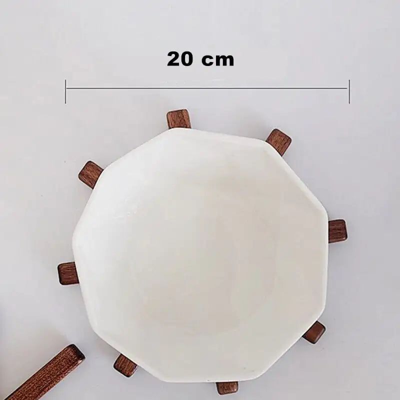 حامل أطباق خشبي