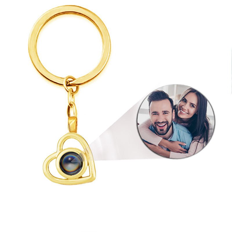 Heart photo key ring